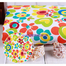 Heart&Flower Patterns 250GSM Textile Canvas Fabric